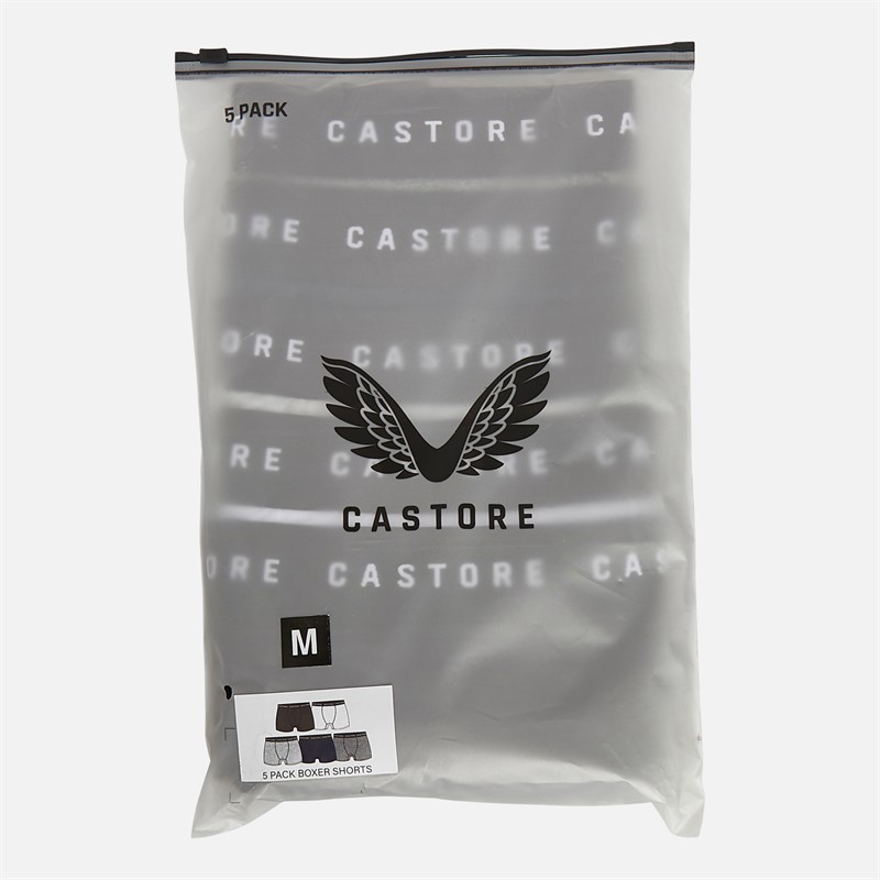 Castore Mens Cuttell Five Pack Boxers Black/White/Grey/Navy