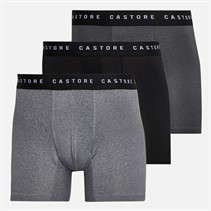 Castore Mens Jofra Three Pack Short Performance Boxers Black/Grey