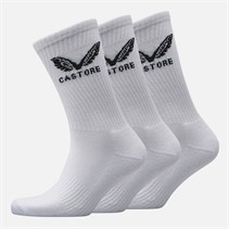Castore Three Pack Cushioned Crew Socks White