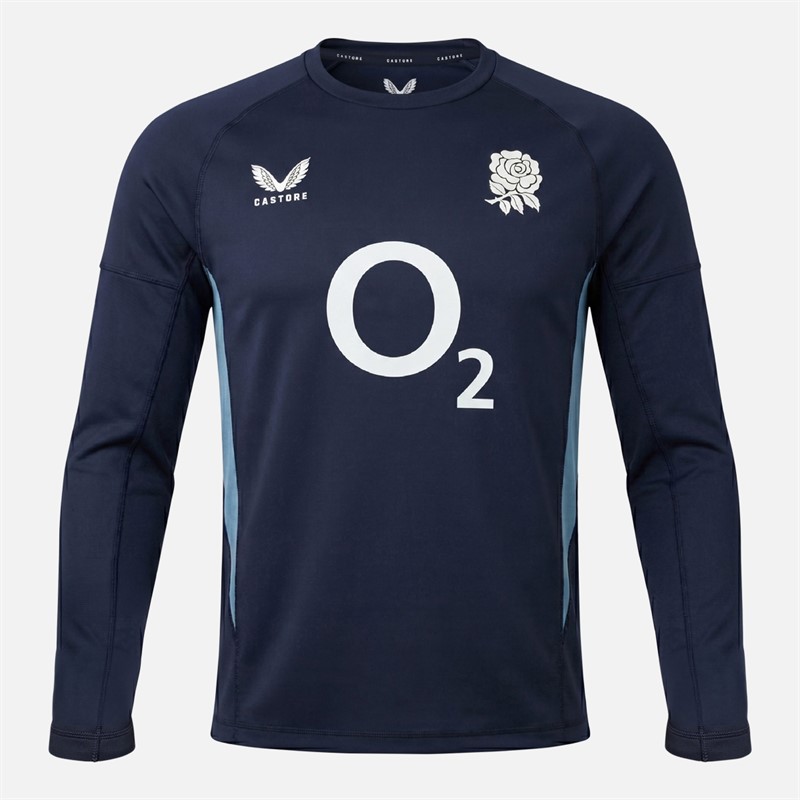 Castore Mens RFU England Rugby Contact Drill Top Inkwell/Storm Blue