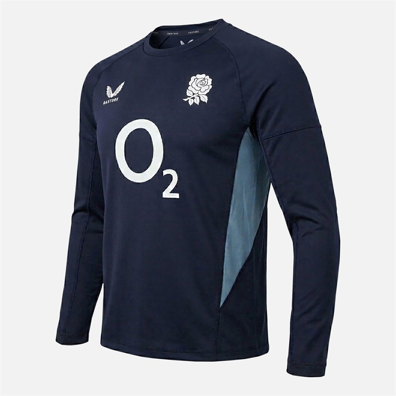 Castore Mens RFU England Rugby Contact Drill Top Inkwell/Storm Blue