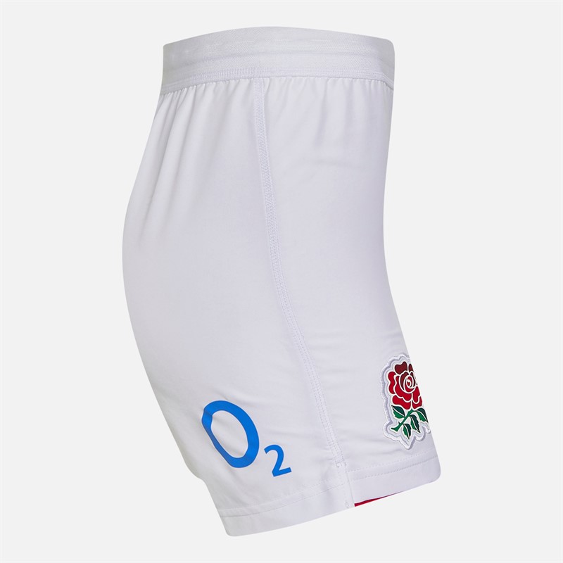 Castore Junior RFU England Rugby 25/26 Home Shorts Brilliant White/Lipstick Red