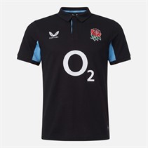 Castore Mens RFU England Rugby 25/26 Alternate Classic Jersey Caviar/Swim Cap