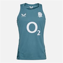 Castore Womens RFU England Rugby Performance Racer Back Vest Storm Blue