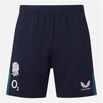Castore Mens RFU England Rugby Performance Knit Shorts Inkwell/Storm Blue