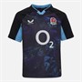 Castore Junior RFU England Rugby 25/26 Alternate Jersey Caviar/Swim Cap