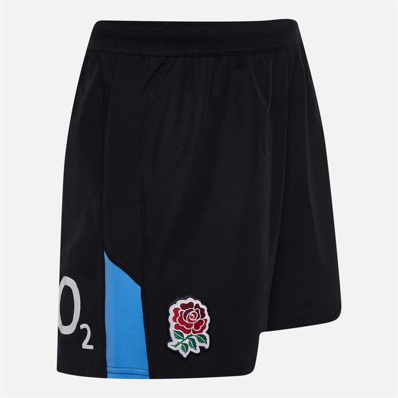 Castore Mens RFU England Rugby 25/26 Alternate Shorts Caviar/Swim Cap