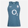Castore Mens RFU England Rugby Performance Singlet Vest Storm Blue