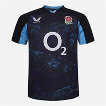 Castore Mens RFU England Rugby 25/26 Alternate Jersey Caviar/Swim Cap