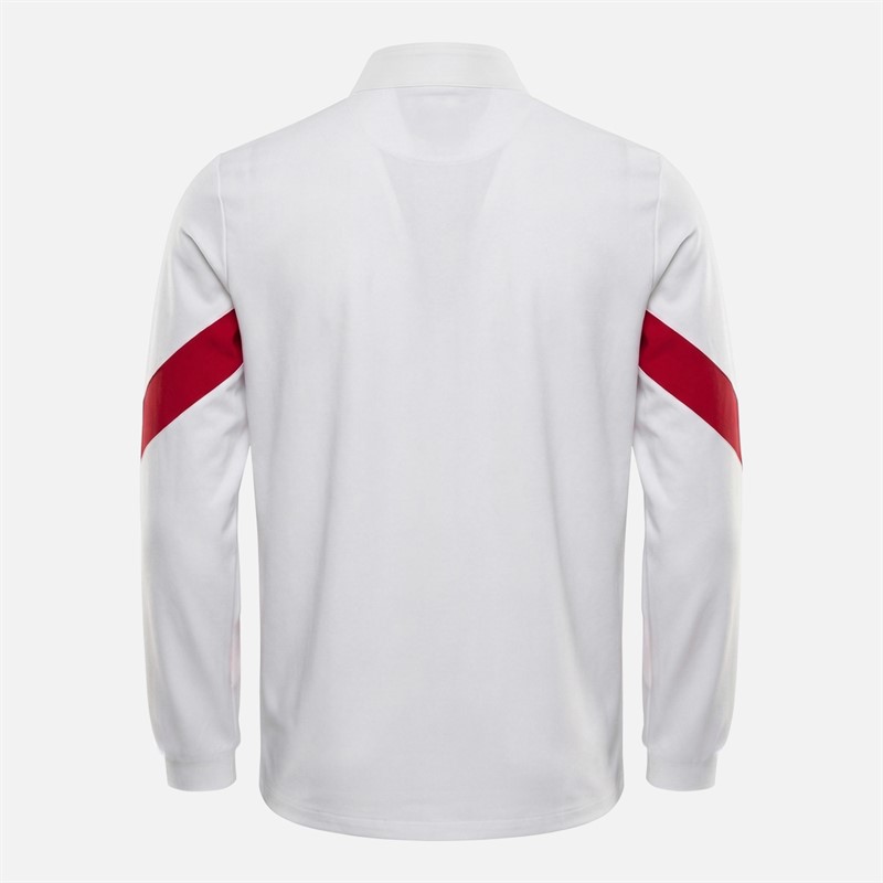 Castore Mens RFU England Rugby Anthem Jacket Brilliant White/Jester Red