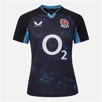Castore Womens RFU England Rugby 25/26 Alternate Jersey Caviar/Swim Cap
