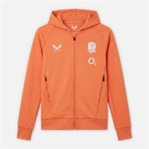 Castore Junior RFU England Rugby Performance Full Zip Hoodie Melon