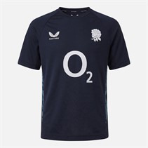 Castore Junior RFU England Rugby Performance T-Shirt Inkwell/Storm Blue