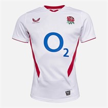 Castore Mens RFU England Rugby 25/26 Home Pro Jersey Brilliant White/Lipstick Red