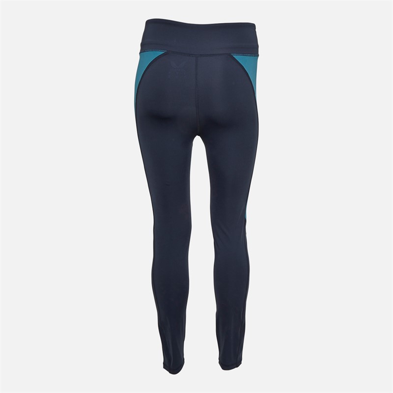Castore Womens RFU England Rugby Performance Leggings Inkwell/Storm Blue