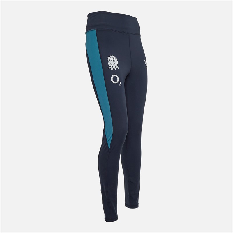 Castore Womens RFU England Rugby Performance Leggings Inkwell/Storm Blue