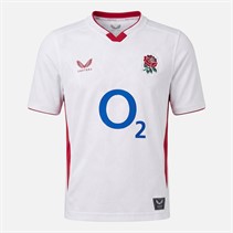 Castore Junior RFU England Rugby 25/26 Home Jersey Brilliant White/Lipstick Red