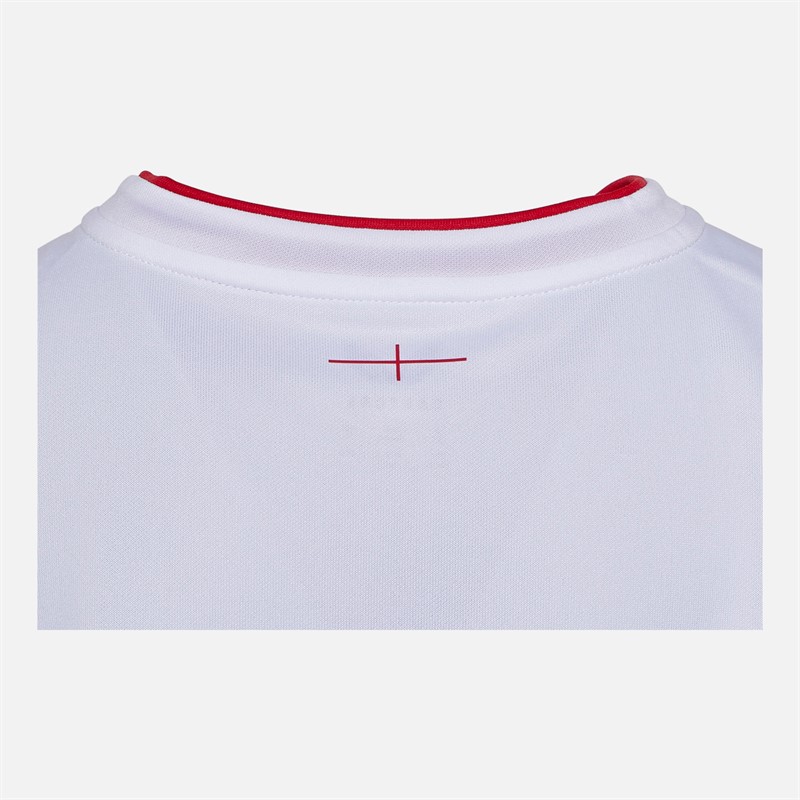 Castore Junior RFU England Rugby 25/26 Home Jersey Brilliant White/Lipstick Red
