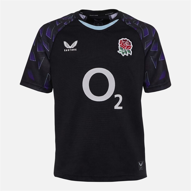 Castore Junior RFU England Rugby Red Roses 25/26 Alternate Jersey Caviar/Atomiser