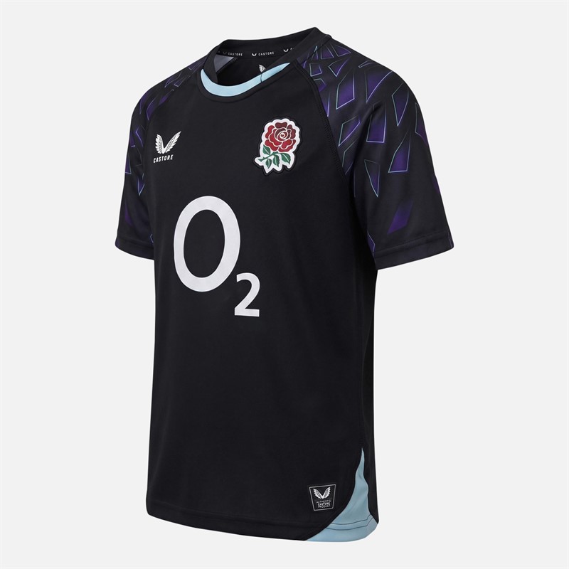 Castore Junior RFU England Rugby Red Roses 25/26 Alternate Jersey Caviar/Atomiser