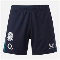 Castore Womens RFU England Rugby Performance Knit Shorts Inkwell/Storm Blue