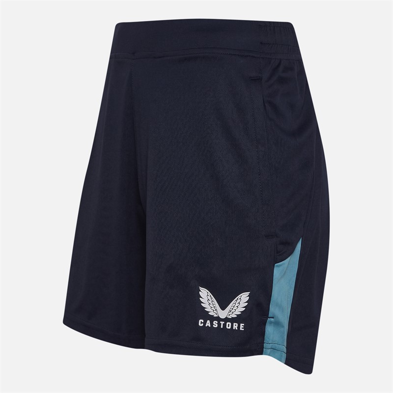 Castore Womens RFU England Rugby Performance Knit Shorts Inkwell/Storm Blue