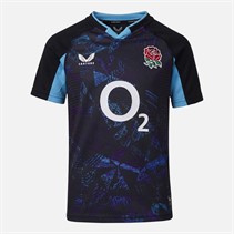 Castore Junior RFU England Rugby 25/26 Alternate Pro Jersey Caviar/Swim Cap