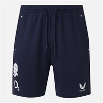 Castore Mens RFU England Rugby Travel Knit Shorts Inkwell