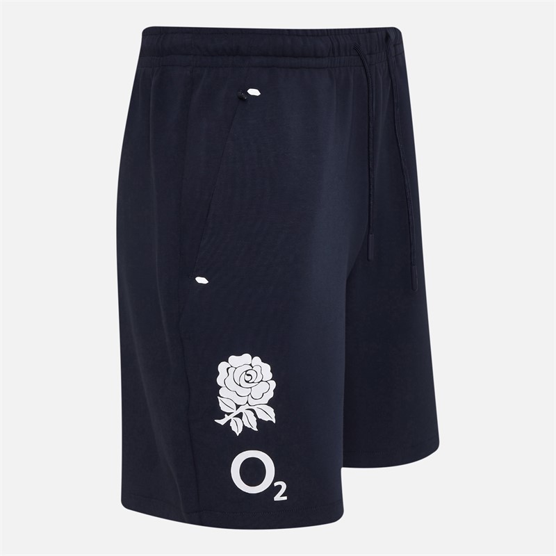 Castore Mens RFU England Rugby Travel Knit Shorts Inkwell