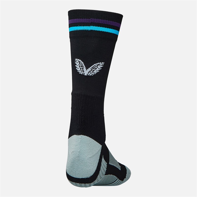 Castore RFU England Rugby 25/26 Alternate Mid Calf Socks Caviar/Swim Cap/Royal Purple
