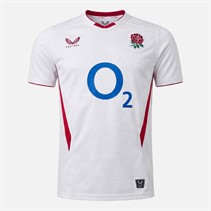 Castore Mens RFU England Rugby 25/26 Home Jersey Brilliant White/Lipstick Red