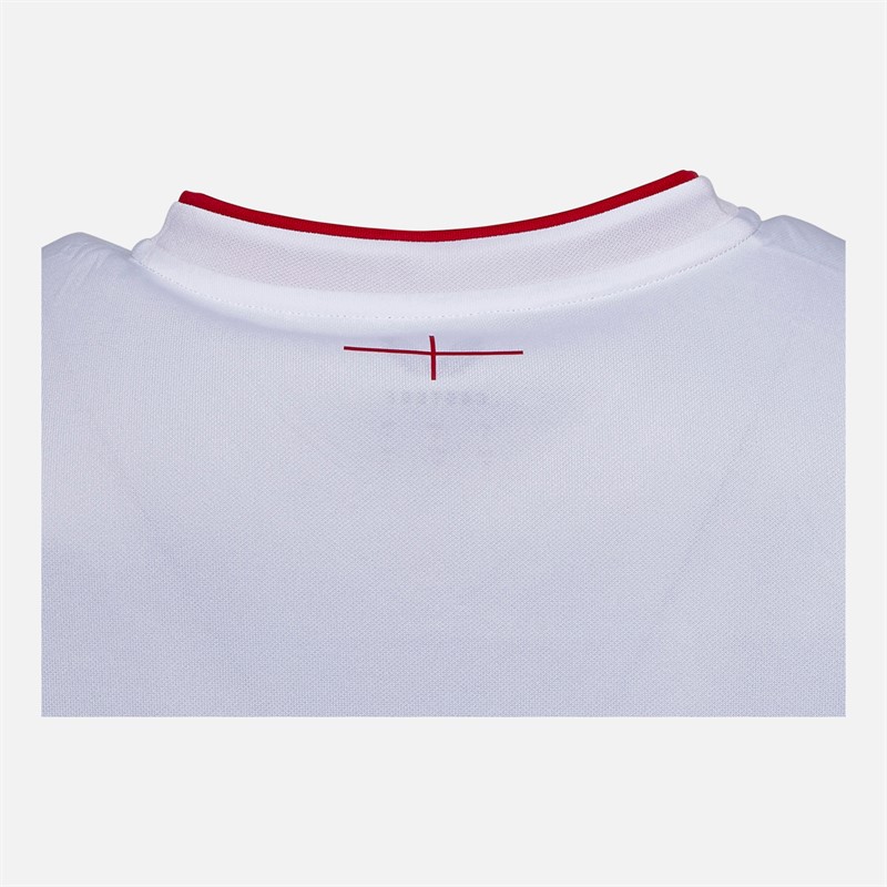 Castore Mens RFU England Rugby 25/26 Home Jersey Brilliant White/Lipstick Red