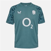 Castore Junior RFU England Rugby Performance T-Shirt Storm Blue