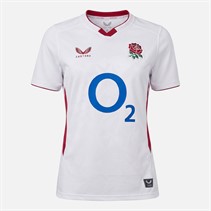 Castore Womens RFU England Rugby 25/26 Home Jersey Brilliant White/Lipstick Red