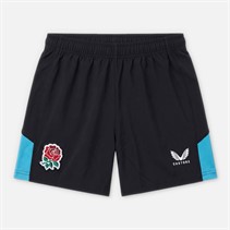 Castore Junior RFU England Rugby 25/26 Alternate Shorts Caviar/Swim Cap