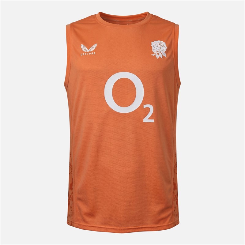 Castore Mens RFU England Rugby Performance Sleeveless Top Melon