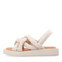 Bianco Dame Biadora Puffy Cross Sandaler beige