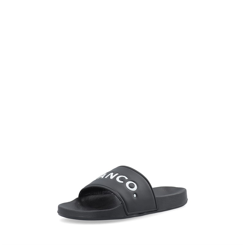 Bianco Damen Biastone Logo Slider Sandalen Schwarz