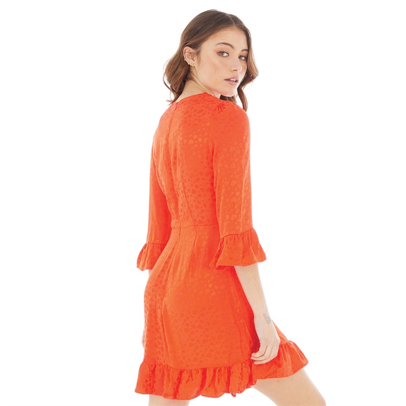 Nobody's Child Womens Fleur Mini Dress Orange