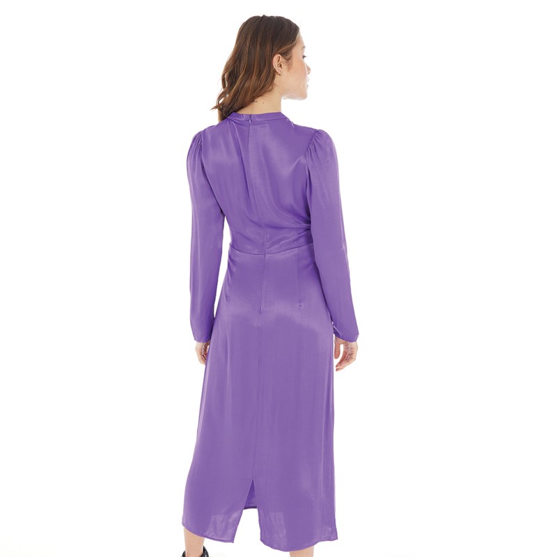 Nobody's Child Womens Kellie Midi Dress Purple