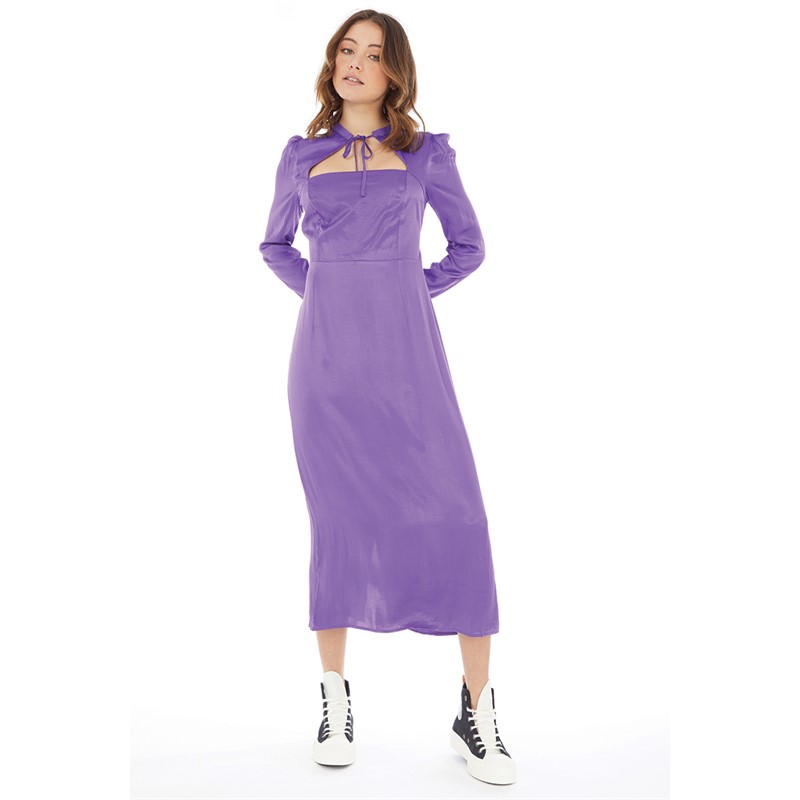 Nobody's Child Womens Kellie Midi Dress Purple