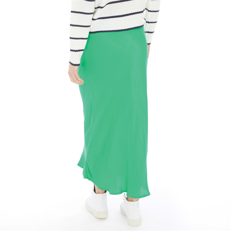 Nobody's Child Womens Mila Satin Slip Skirt Green