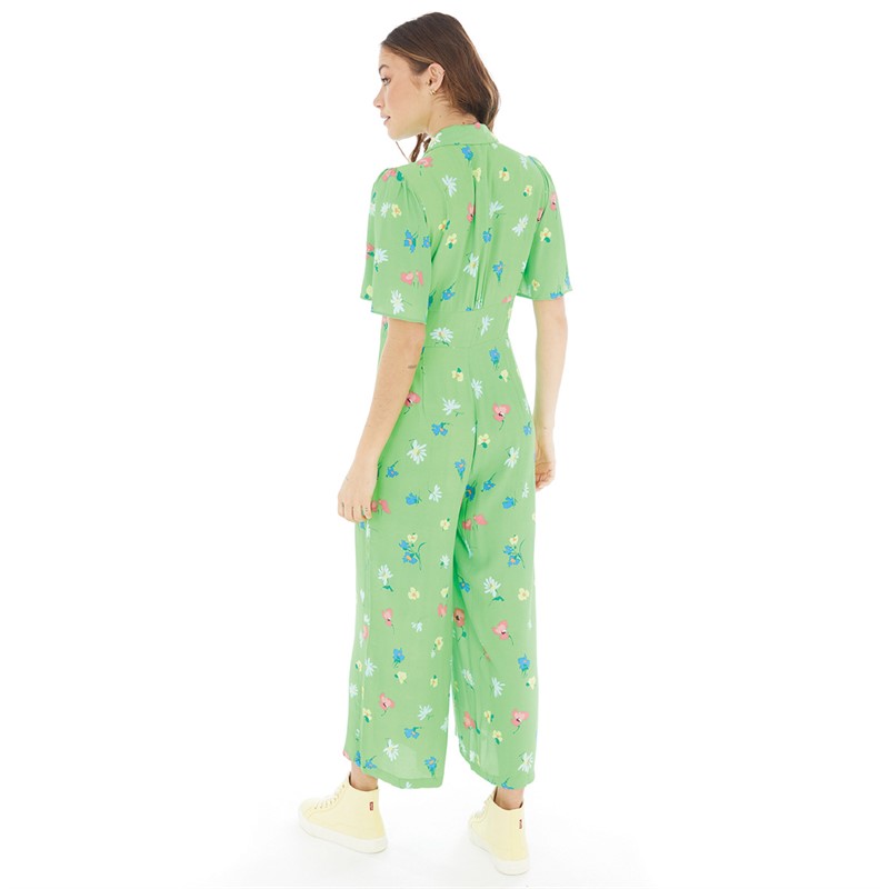 Nobody's Child Womens Daisy Jumpsuit Green