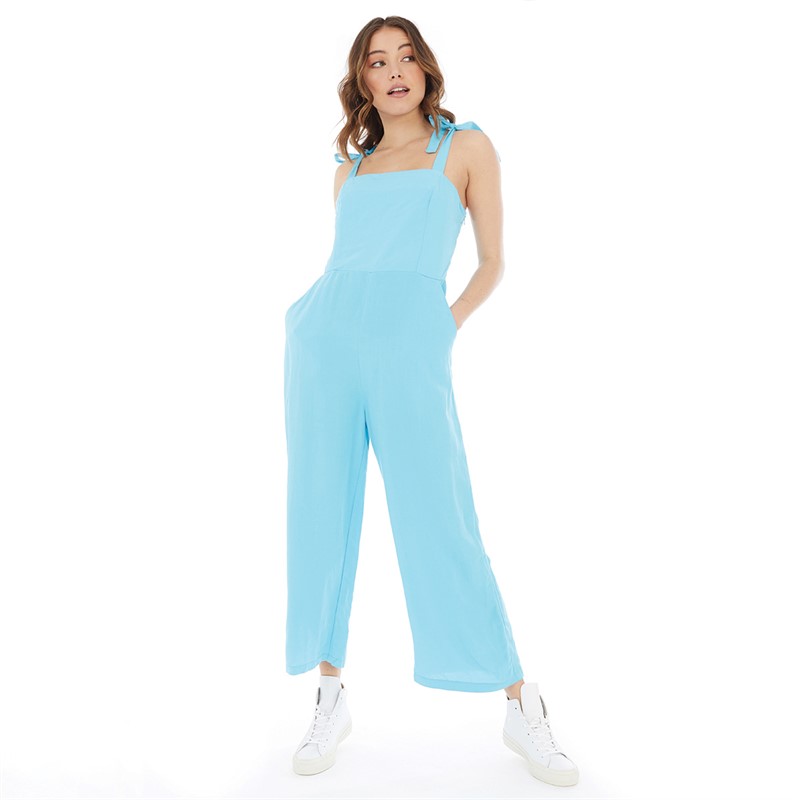 Nobody's Child Womens Meg Jumpsuit Blue