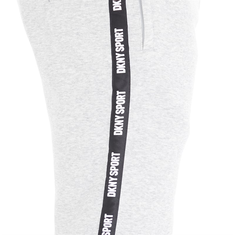DKNY Sport Mens Tape Joggers Silver Marl