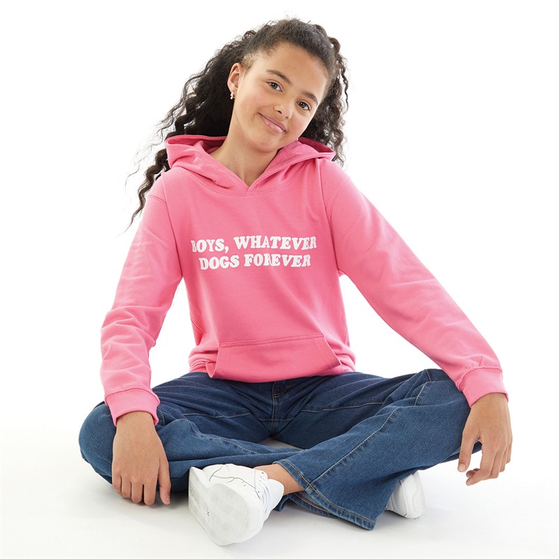 Suburban Riot Girls Dogs Forever Hoodie Candyfloss Pink