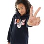 Suburban Riot Girls Peace Love Hoodie French Navy