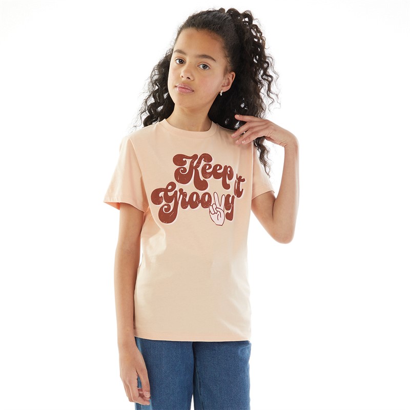 Suburban Riot Girls Keep It Groovy T-Shirt Fraiche Peche