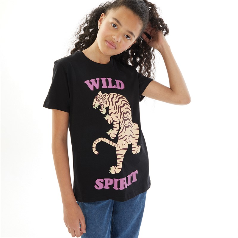 Suburban Riot Girls Wild Spirit T-Shirt Black