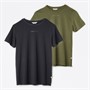 Copenhagen Legacy Pacquet Double T-shirts Garçon Armée/Anthracite